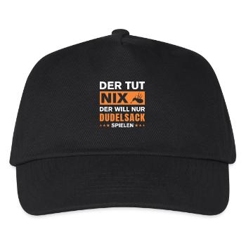 Dudelsackspieler Dudelsack Männer Geschenk - Kinder Basecap - Schwarz - Vorne