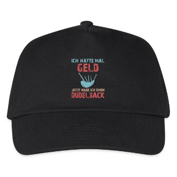 Dudelsackspieler Dudelsack Männer Geschenk - Kinder Basecap - Schwarz - Vorne