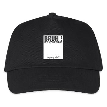 Bruh, es ist mein Geburtstagszeichen, meine T-Shirts - Kinder Basecap - Schwarz - Vorne