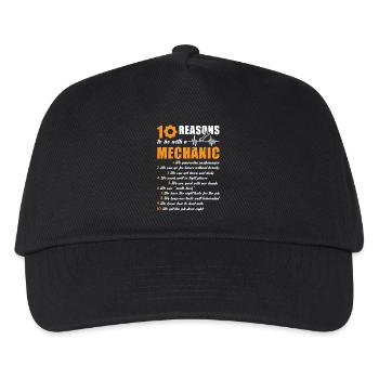 Mechanic 10 Reasons To Be With A Mechanic - Kids’ Baseball Cap - black - Front