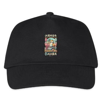 Shiba Dog Ramen Chef in Ukiyo-e Style - Kids’ Baseball Cap - black - Front