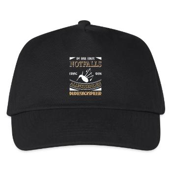 Dudelsackspieler Dudelsack Männer Geschenk - Kinder Basecap - Schwarz - Vorne
