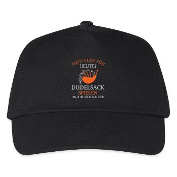 Dudelsackspieler Dudelsack Männer Geschenk - Kinder Basecap - Schwarz - Vorne