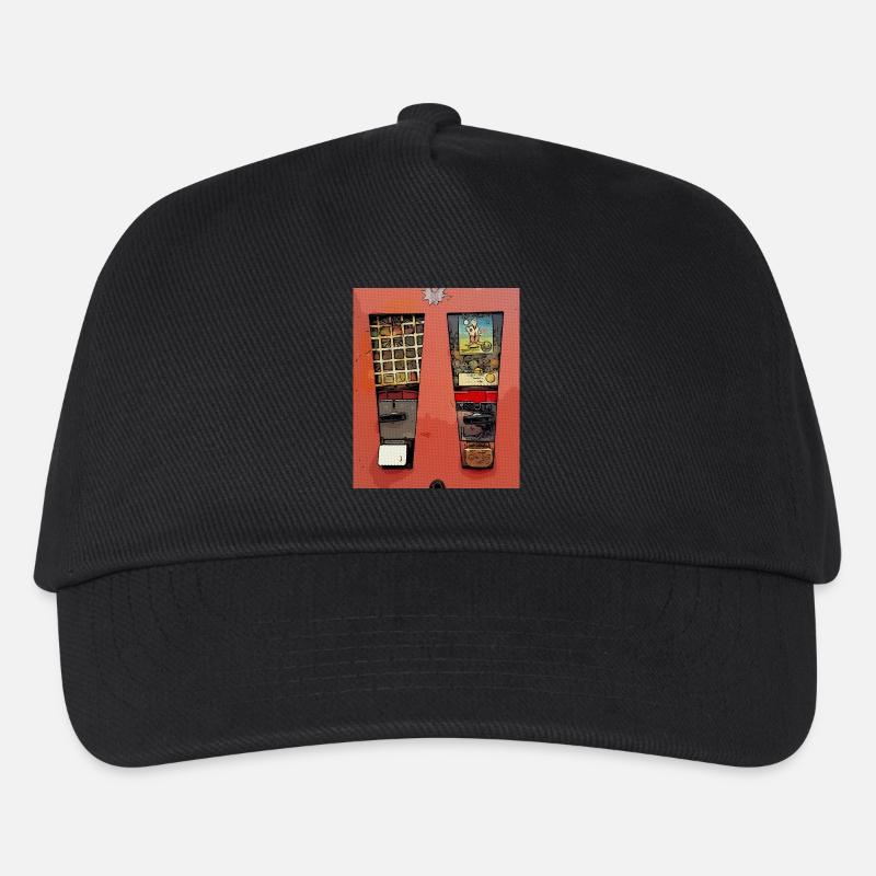 Retro Kaugummiautomat im Comic Look - Kinder Basecap - Schwarz