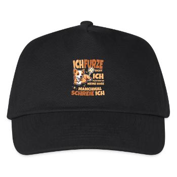 Ich furze nicht Ich flüstere in meine Hose Hund - Kinder Basecap - Schwarz - Vorne