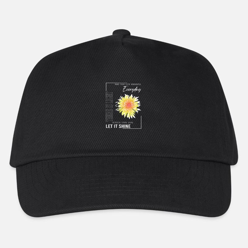 Inspirierende Blume Zitat Machen Sie Ihr Leben - Kinder Basecap - Schwarz