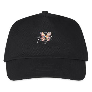 Citation de papillon floral inspirante - Casquette de baseball Enfant - noir - Devant