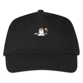 Writing Penguin Writer Author Motif - Kids’ Baseball Cap - black - Front