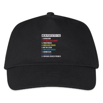 Dudelsackspieler Dudelsack Männer Geschenk - Kinder Basecap - Schwarz - Vorne