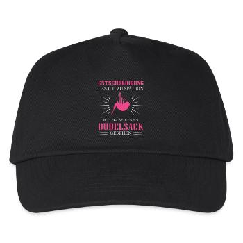 Dudelsackspieler Dudelsack Männer Geschenk - Kinder Basecap - Schwarz - Vorne