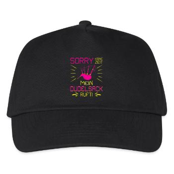 Dudelsackspieler Dudelsack Männer Geschenk - Kinder Basecap - Schwarz - Vorne