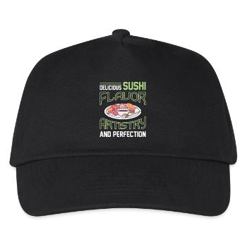 Sushi Japan Essen Sushi-Mahlzeit - Kinder Basecap - Schwarz - Vorne
