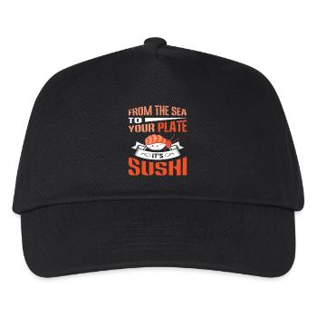 Sushi Japan Essen Sushi-Mahlzeit - Kinder Basecap - Schwarz - Vorne