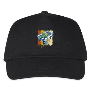 Tischkicker Tischfußball - Kinder Basecap - Schwarz - Vorne