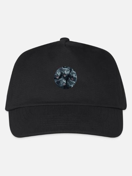 Russisch Blau - Kinder Basecap - Schwarz