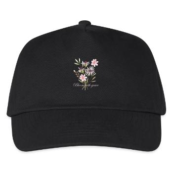 Bloom with Grace Floral - Kids’ Baseball Cap - black - Front