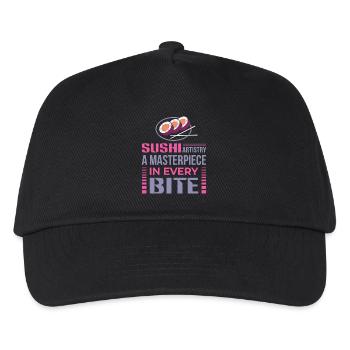 Sushi Japan Essen Sushi-Mahlzeit - Kinder Basecap - Schwarz - Vorne