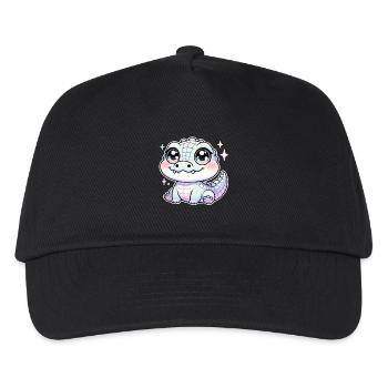 Super Cute Kawaii Baby Crocodile - Kinder Basecap - Schwarz - Vorne
