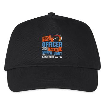 Motif de slogan de la police de limitation de vitesse amusante - Casquette de baseball Enfant - noir - Devant