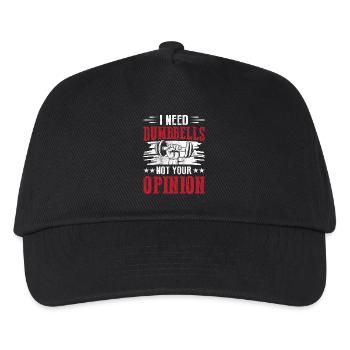 Je n’ai pas besoin d’haltères ton avis - Casquette de baseball Enfant - noir - Devant