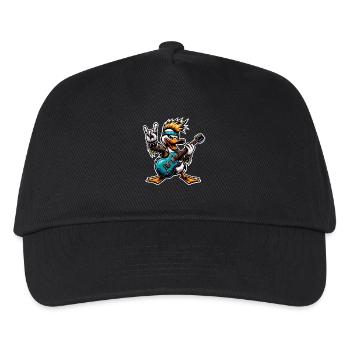 Ente Rock and Roll Gitarrist - Kinder Basecap - Schwarz - Vorne
