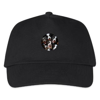 Border Collie - Kinder Basecap - Schwarz - Vorne