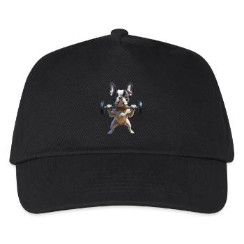 Boston Terrier - Kinder Basecap - Schwarz - Vorne