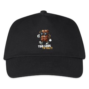 Cooler Schokoriegel - Kinder Basecap - Schwarz - Vorne