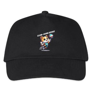 Cat volleyball - Kids’ Baseball Cap - black - Front
