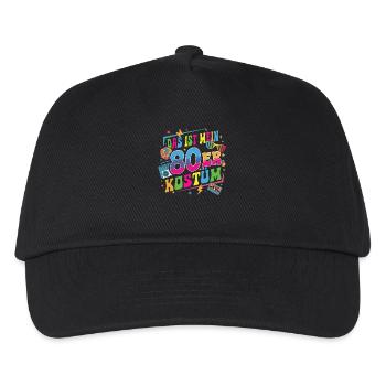 Das ist mein 80er Kostüm - Kinder Basecap - Schwarz - Vorne