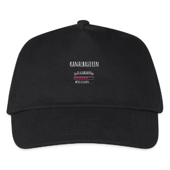 Kanalbauerin Ausbildung Beruf Geschenk - Kinder Basecap - Schwarz - Vorne