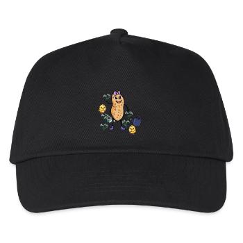 Cheerful Peanut Spring Snowdrop Garden - Kids’ Baseball Cap - black - Front