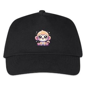 Super Cute Kawaii Baby Monkey - Kinder Basecap - Schwarz - Vorne