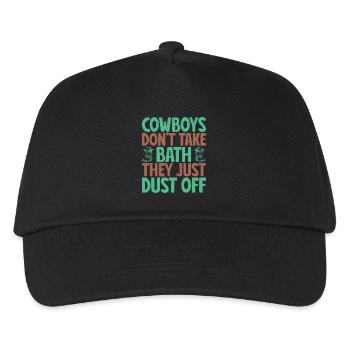 Western Rider Cowboys Don ́t Take Bath - Kids’ Baseball Cap - black - Front