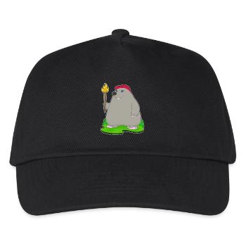 Torche taupe - Casquette de baseball Enfant - noir - Devant