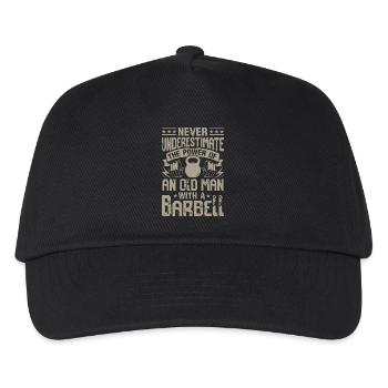 The strength of a man with a barbell - Kids’ Baseball Cap - black - Front