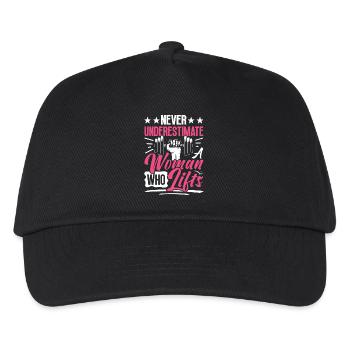 Strong Woman Weight Lifting Fitness Power - Kids’ Baseball Cap - black - Front