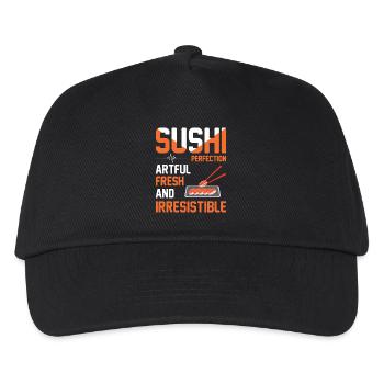 Sushi Japan Essen Sushi-Mahlzeit - Kinder Basecap - Schwarz - Vorne