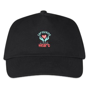 La prestation de soins est un travail de cœur aidant - Casquette de baseball Enfant - noir - Devant