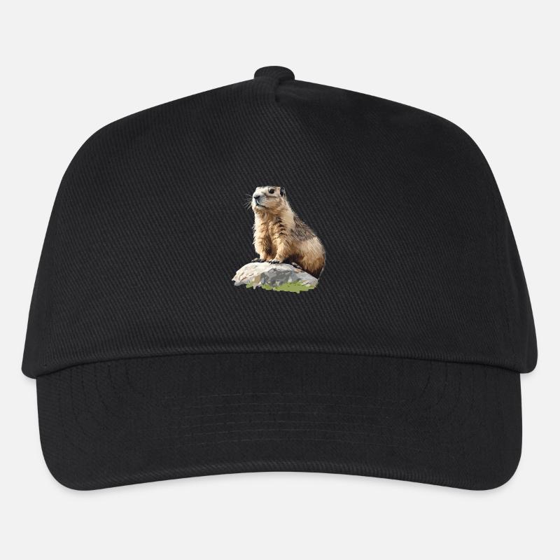 Murmeltiere Murmeltier - Kinder Basecap - Schwarz