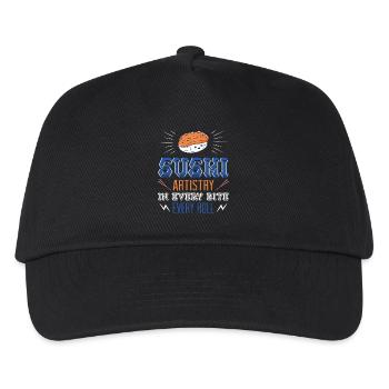 Sushi Japan Essen Sushi-Mahlzeit - Kinder Basecap - Schwarz - Vorne