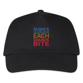 Sushi Japan Essen Sushi-Mahlzeit - Kinder Basecap - Schwarz - Vorne