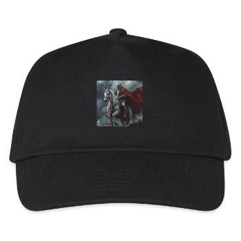 Ritter auf Pferd - Kinder Basecap - Schwarz - Vorne