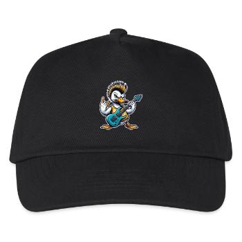Ente Rock and Roll Gitarrist - Kinder Basecap - Schwarz - Vorne