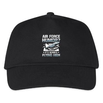 Air Force Humor It’s Always Flying High - Kinder Basecap - Schwarz - Vorne