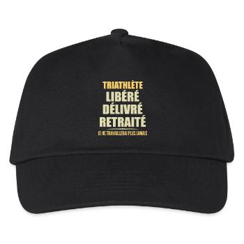 Triathlet feiert Ruhestand mit Humor Geschenk - Kinder Basecap - Schwarz - Vorne
