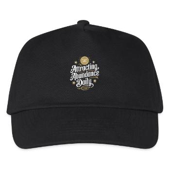 Manifesting Abundance Daily Attracting Quote - Kids’ Baseball Cap - black - Front