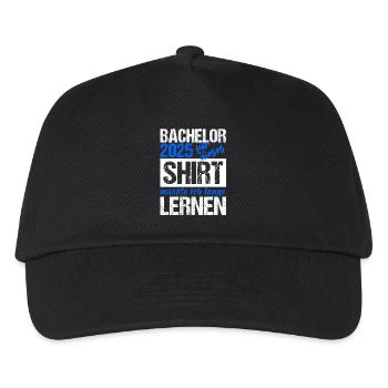 Bachelor 2025 Genug Gelernt Geschenk Student Uni - Kinder Basecap - Schwarz - Vorne