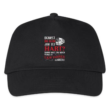 Lkw Fahrer Kraftfahrer LKW-Fahrer - Kinder Basecap - Schwarz - Vorne