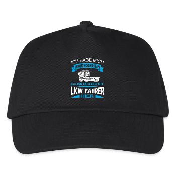 Lkw Fahrer Kraftfahrer LKW-Fahrer - Kinder Basecap - Schwarz - Vorne